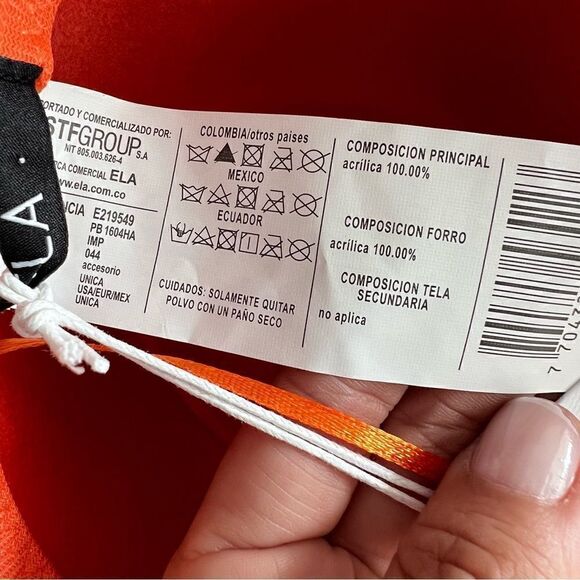 ELA Lady Fedora Hat Collection Color Orange imported From Colombia. - Picture 5 of 5